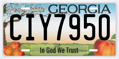 GA license plate CIY7950