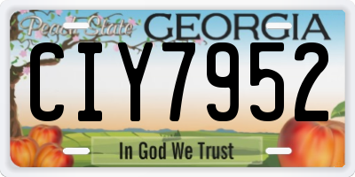 GA license plate CIY7952