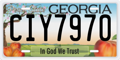 GA license plate CIY7970