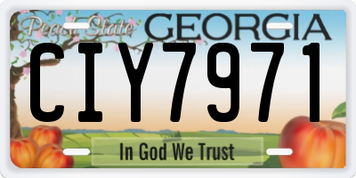 GA license plate CIY7971