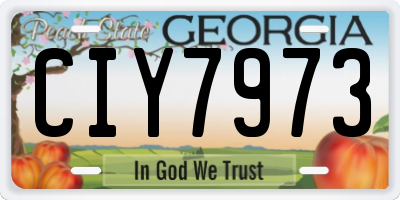 GA license plate CIY7973