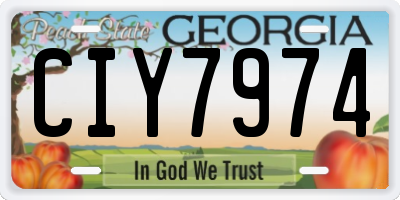 GA license plate CIY7974
