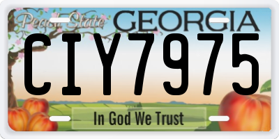 GA license plate CIY7975