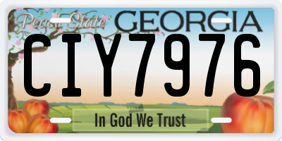 GA license plate CIY7976