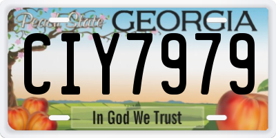 GA license plate CIY7979