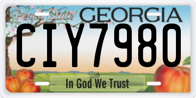 GA license plate CIY7980