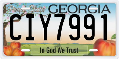 GA license plate CIY7991