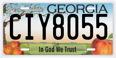 GA license plate CIY8055