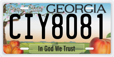 GA license plate CIY8081