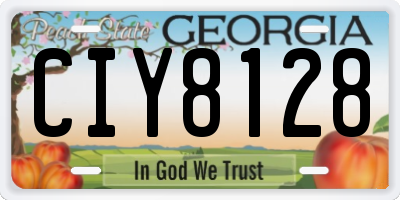 GA license plate CIY8128