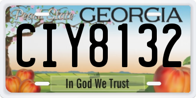 GA license plate CIY8132