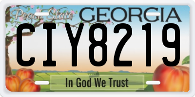 GA license plate CIY8219