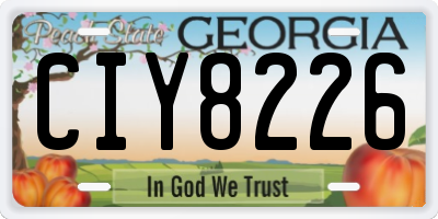GA license plate CIY8226