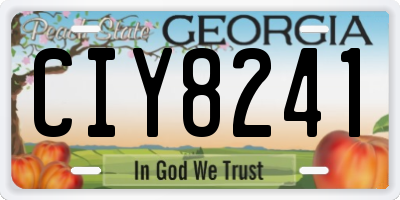 GA license plate CIY8241
