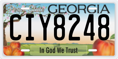 GA license plate CIY8248
