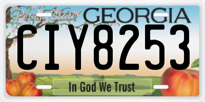 GA license plate CIY8253
