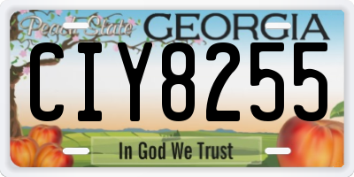 GA license plate CIY8255
