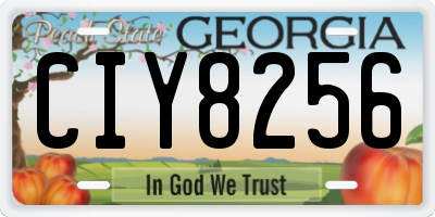 GA license plate CIY8256