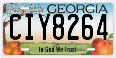 GA license plate CIY8264