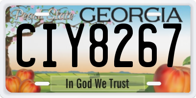 GA license plate CIY8267