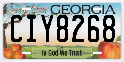 GA license plate CIY8268