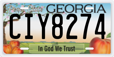 GA license plate CIY8274