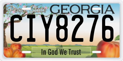 GA license plate CIY8276