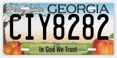 GA license plate CIY8282