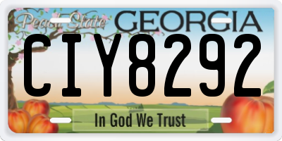 GA license plate CIY8292