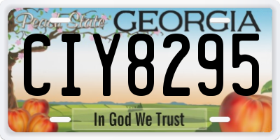 GA license plate CIY8295