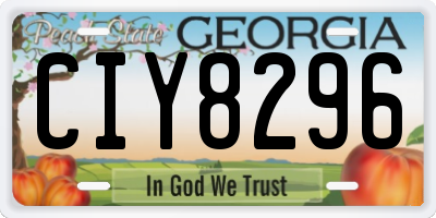 GA license plate CIY8296