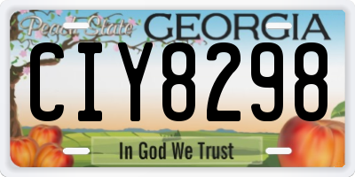 GA license plate CIY8298