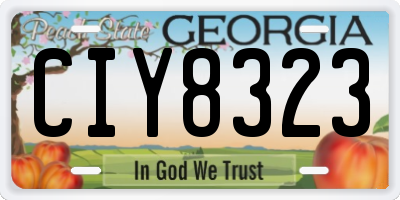 GA license plate CIY8323