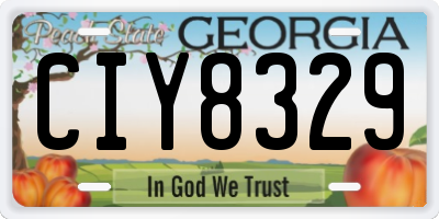 GA license plate CIY8329