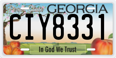 GA license plate CIY8331