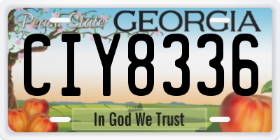 GA license plate CIY8336
