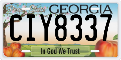 GA license plate CIY8337