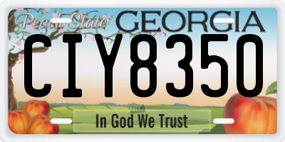 GA license plate CIY8350