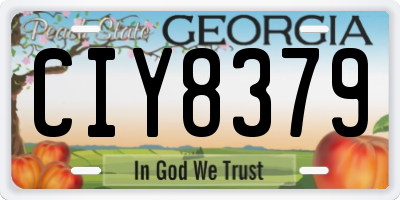 GA license plate CIY8379