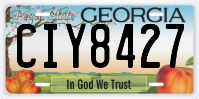 GA license plate CIY8427