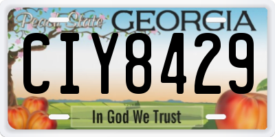 GA license plate CIY8429