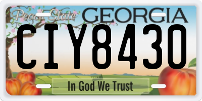 GA license plate CIY8430