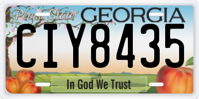 GA license plate CIY8435