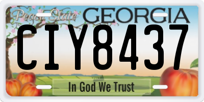 GA license plate CIY8437