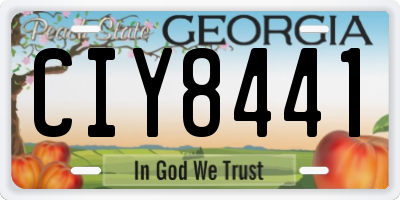 GA license plate CIY8441