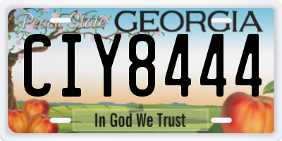 GA license plate CIY8444