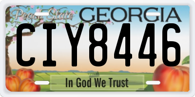 GA license plate CIY8446