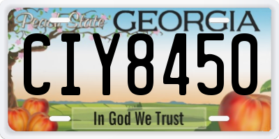 GA license plate CIY8450