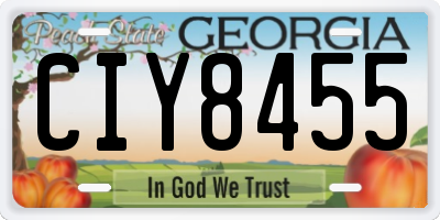 GA license plate CIY8455