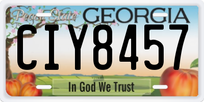 GA license plate CIY8457